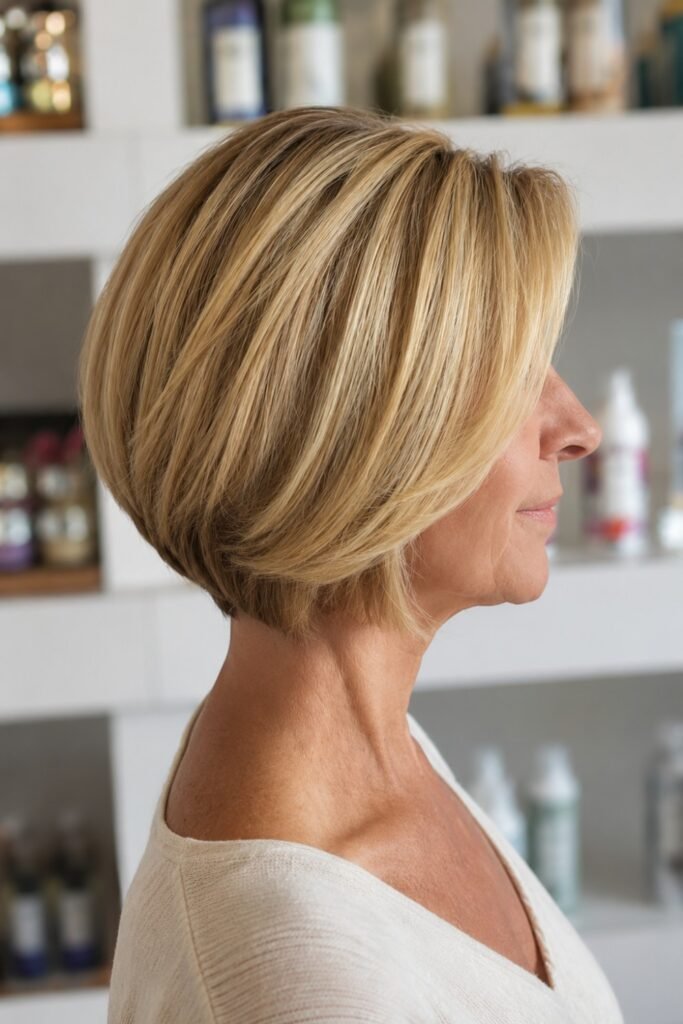 Curved Bob With Forward Swing