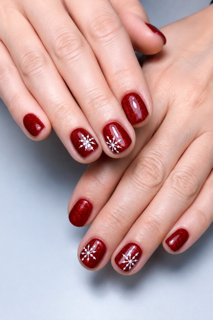 Deep Red Gloss Squoval