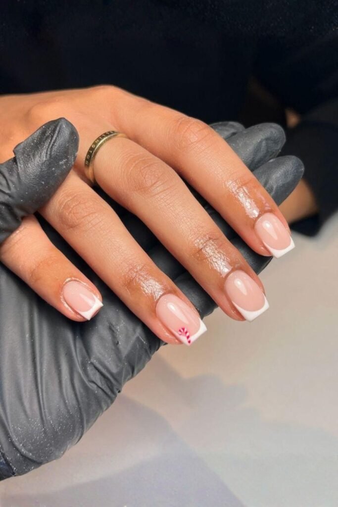 Glass French Tip Squoval