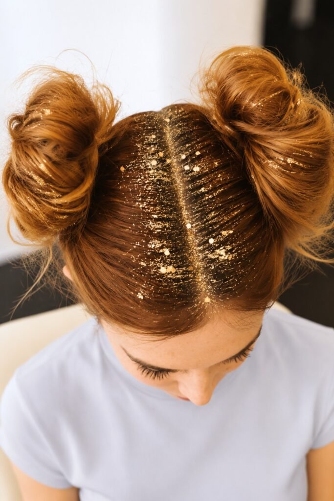 Glitter Root Updo