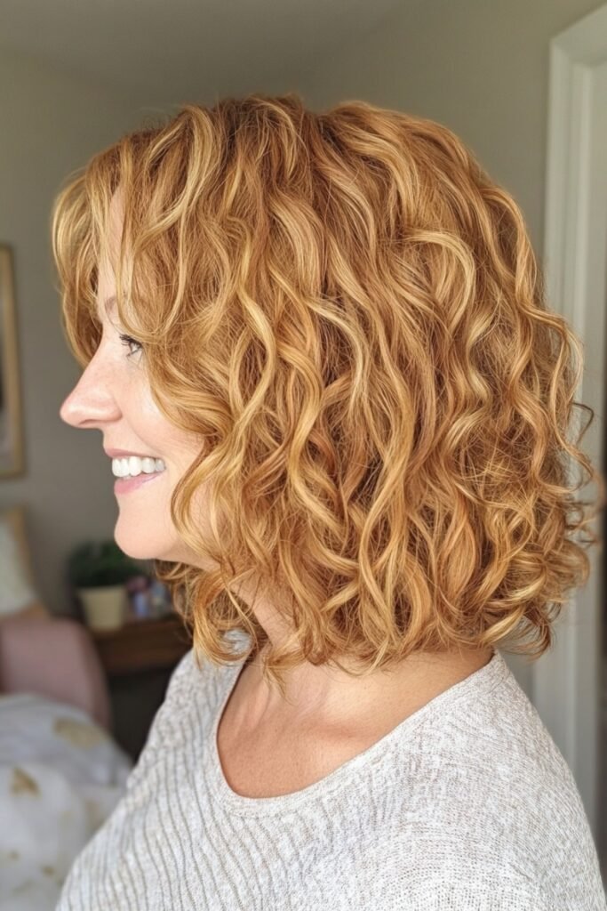 Golden-Toned Ringlet Bob