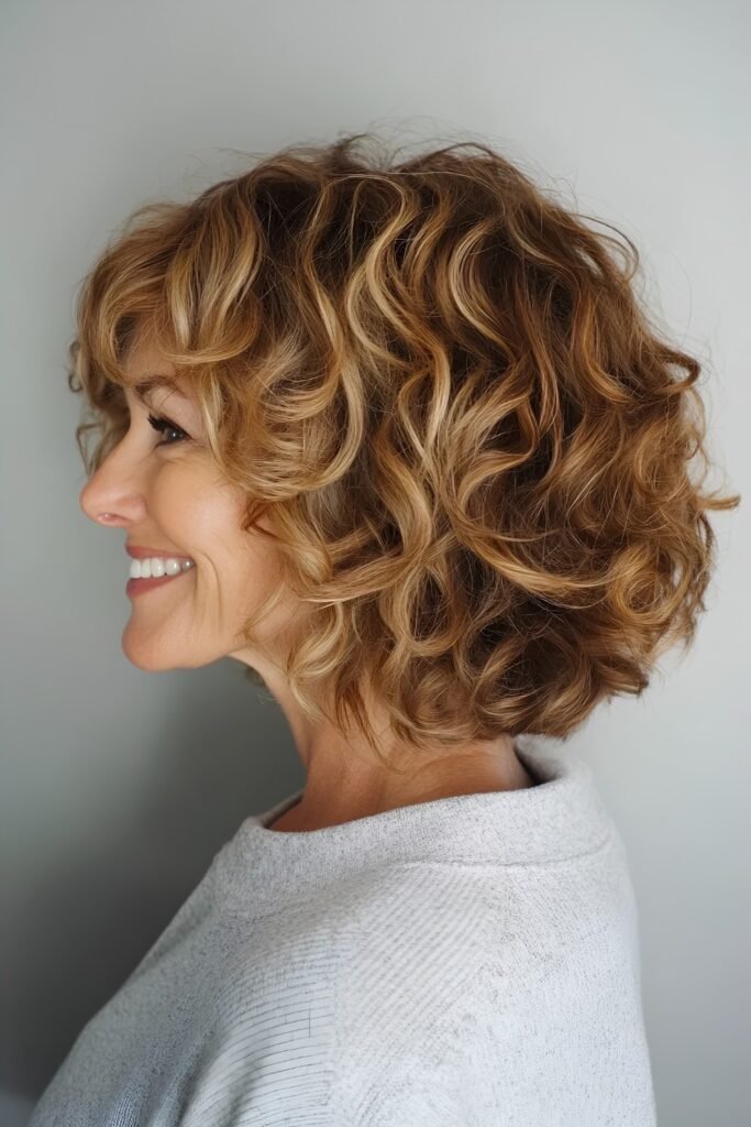 Graduated Curly Bob