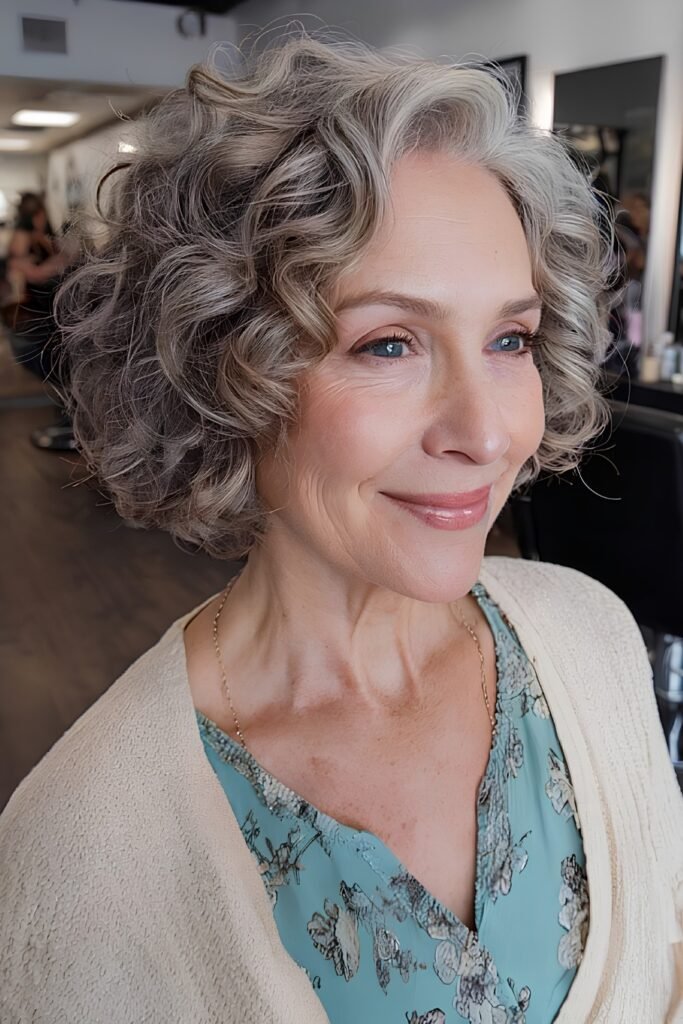 Layered Curly Bob
