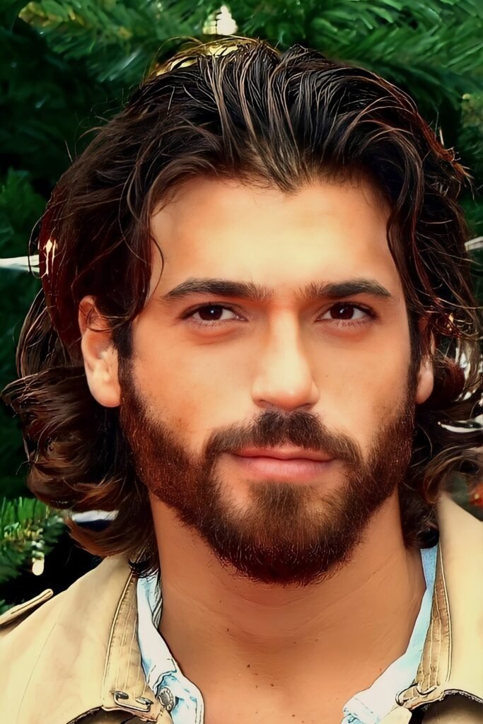 Long Wavy Hair with Side Part