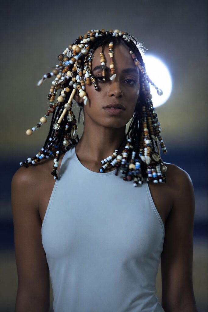Medium braids with wooden beads