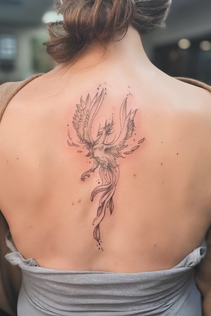 Phoenix Rising Upper Back