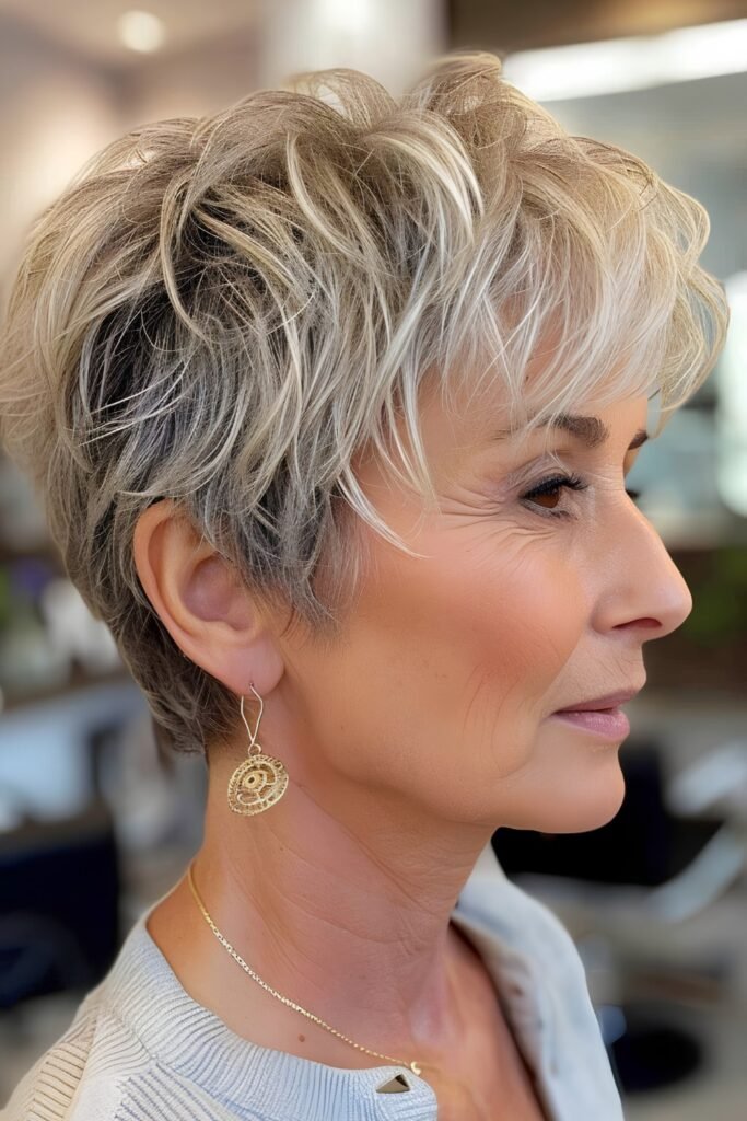 Pixie Shag With Concentrated Crown Layering