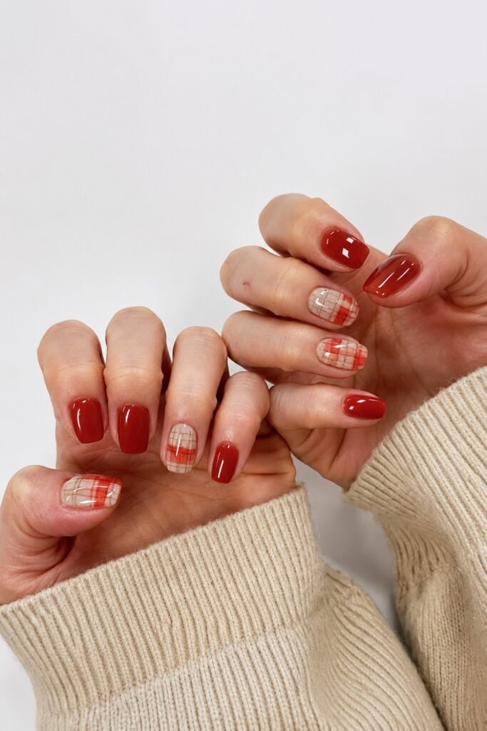 Plaid Accent Squoval