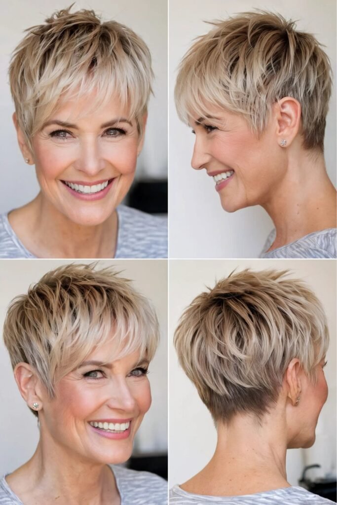 Shadow Root With Balayage on a Choppy Cut
