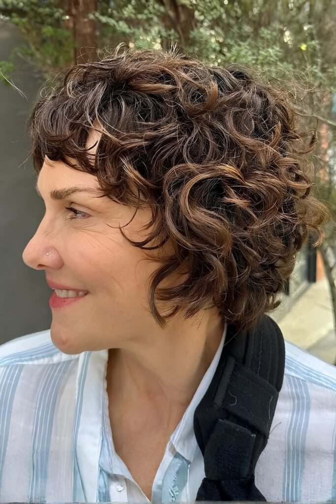 Shag-Inspired Curly Bob