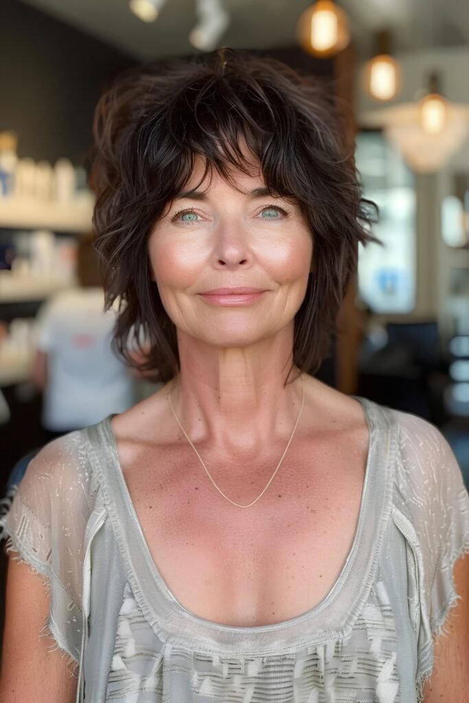 Shaggy Bob with Piece-y Layers