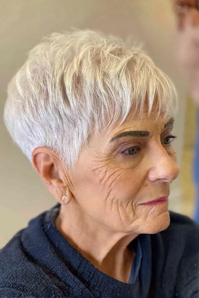 Sleek Platinum Pixie