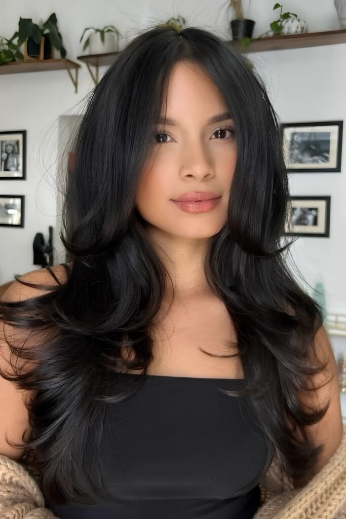 Square Face Soft Wispy Layers