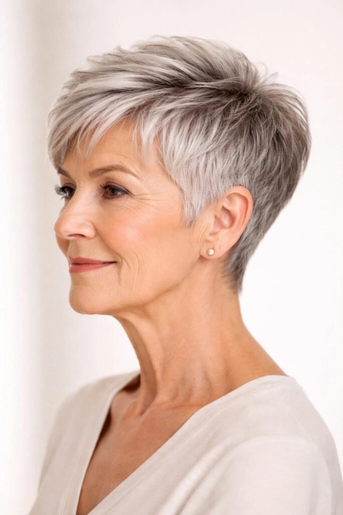 Tapered Pixie With Crown Height