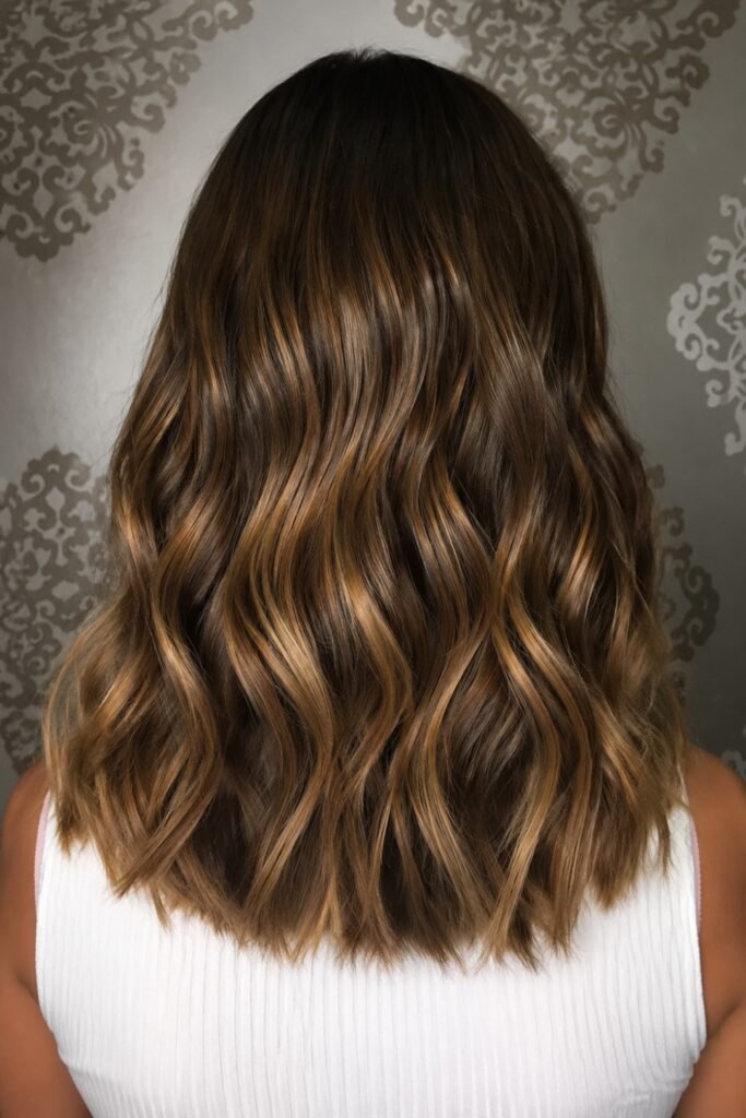 Tiger Eye on Wavy Medium Hair