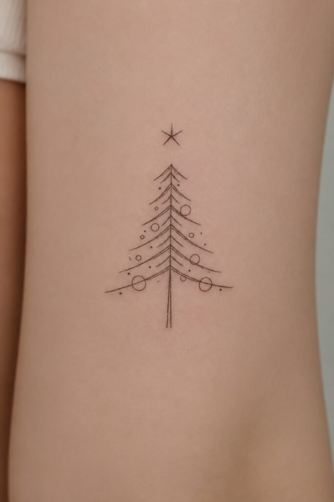 Tiny Christmas Tree Outline
