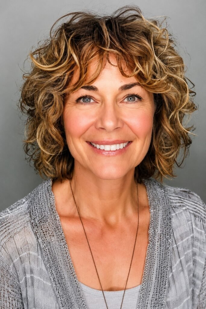 Wash-and-Go Curly Bob for Fine Hair
