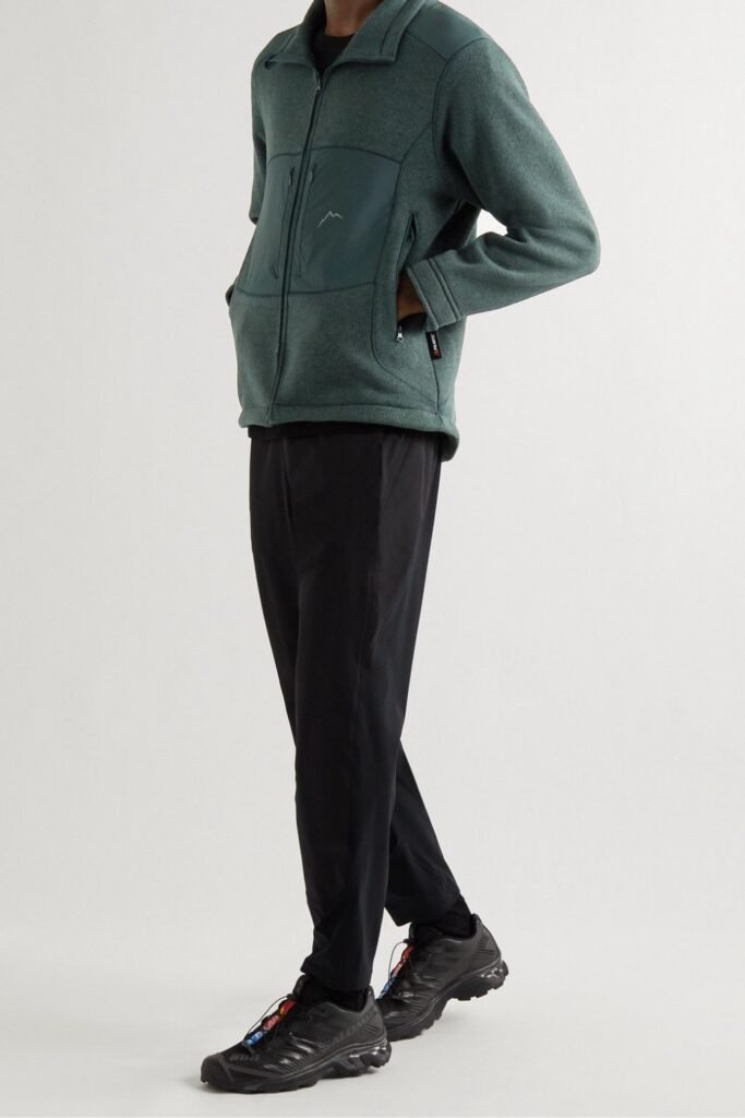 Waterproof Shell, Fleece Mid-Layer Visible, Technical Trousers, Salomon