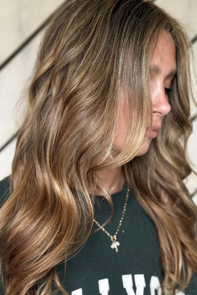 Caramel bronde highlights