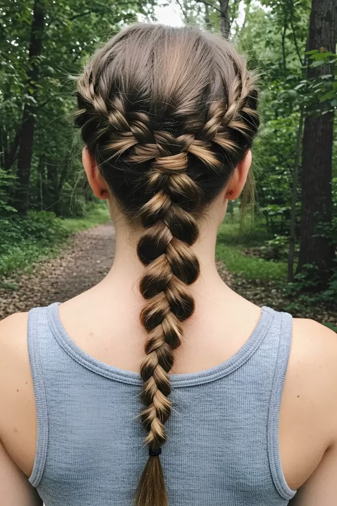 Crown Braid With Loose Length