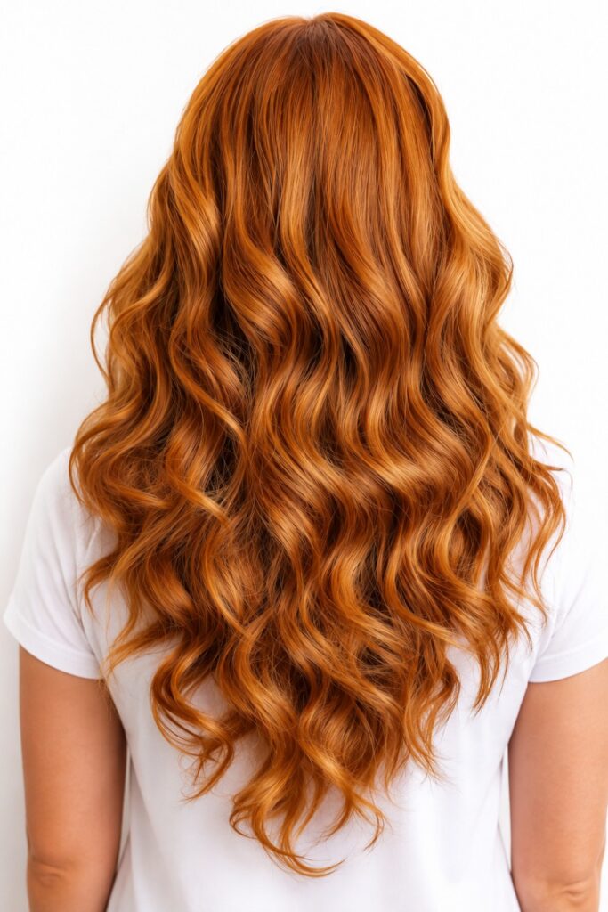 Auburn waves from a heatless curling rod