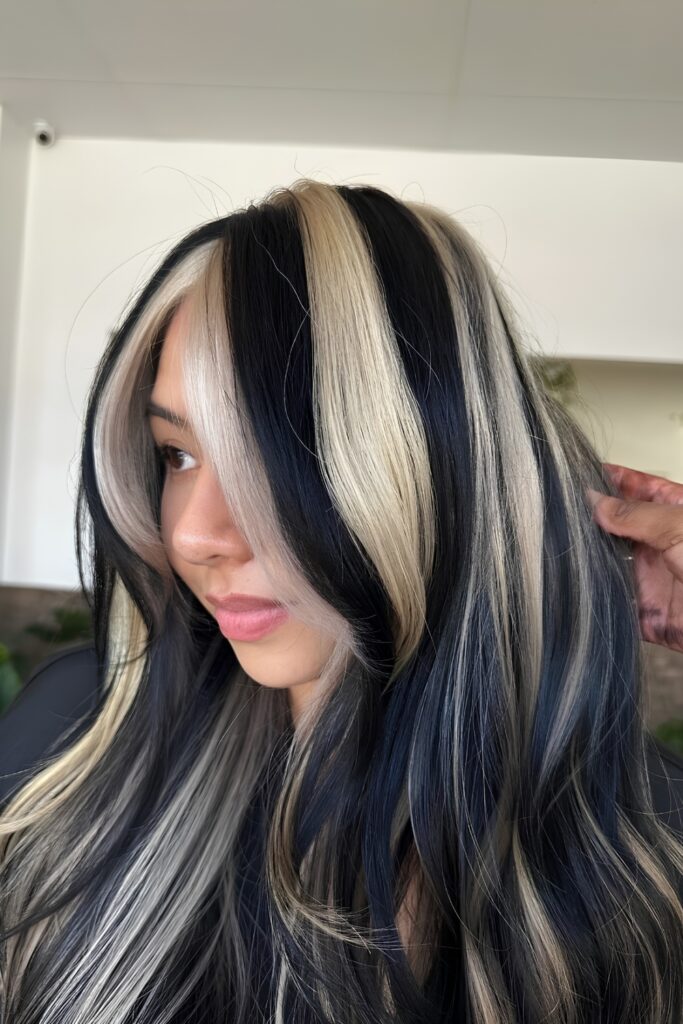 High-contrast chunky highlights