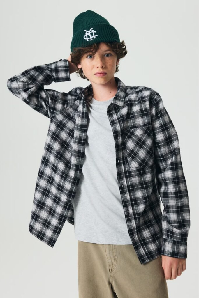 Layered Tee Under a Flannel or Overshirt