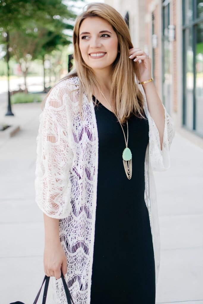 Maxi Dress With a Kimono or Light Jacket