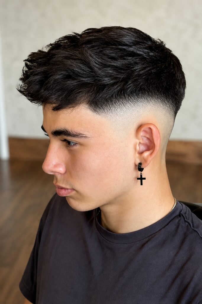Mid fade with a textured crop