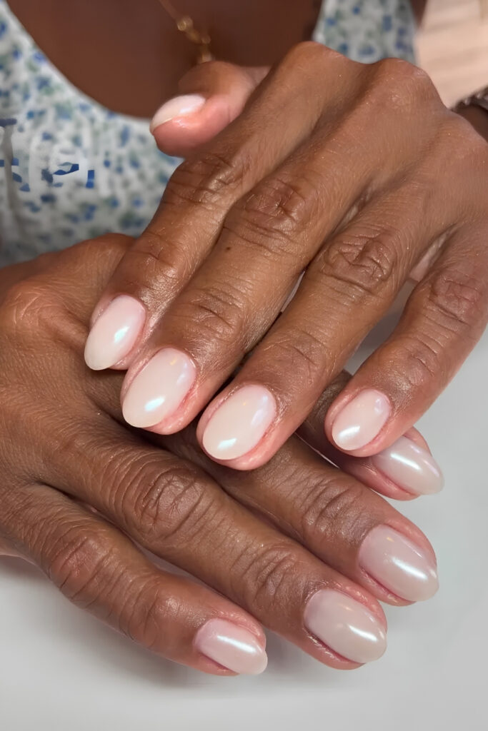 Milky white over a nude base
