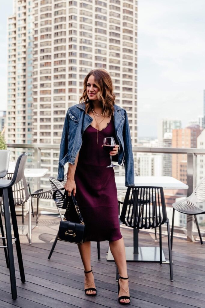 Slip Dress With a Denim Jacket