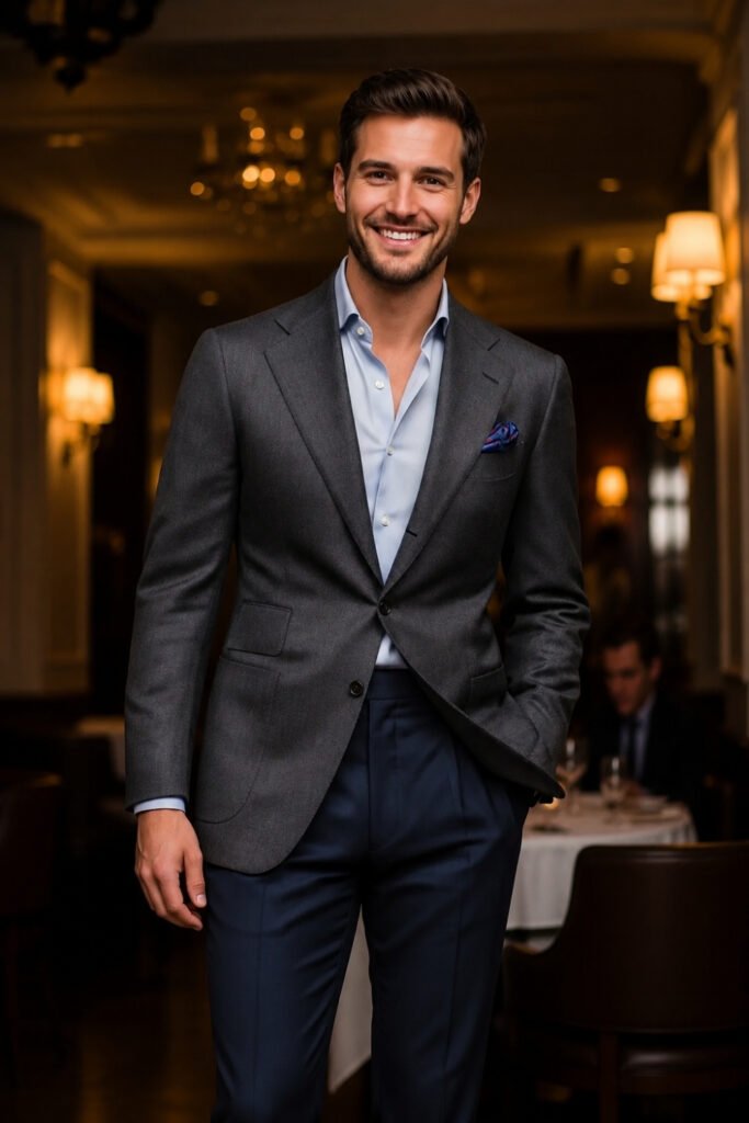 Sports Jacket, Shirt, Trousers