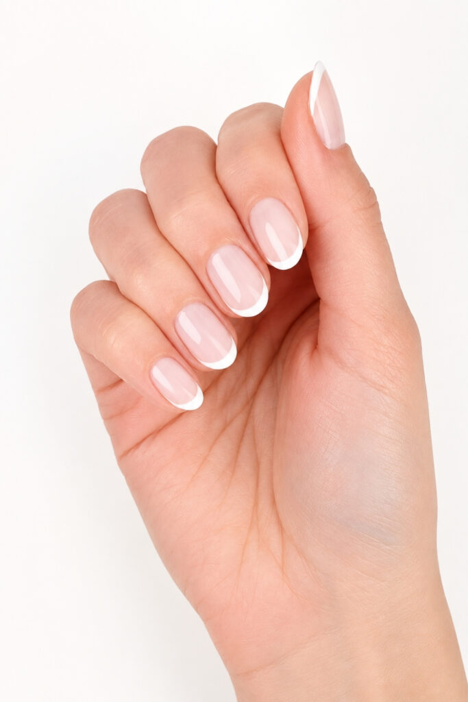 Classic white French tips