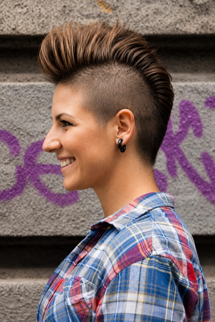 Mohawk on a woman
