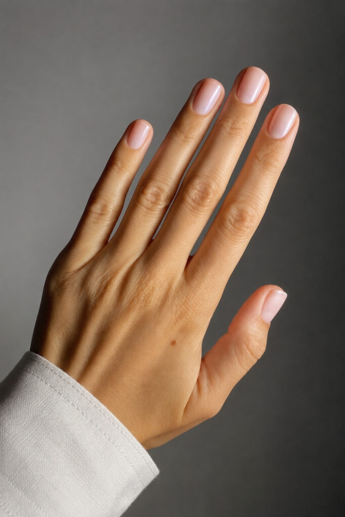 Sheer white veil nails