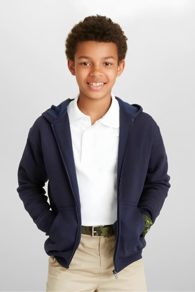 Uniform With a Zip-Up Hoodie
