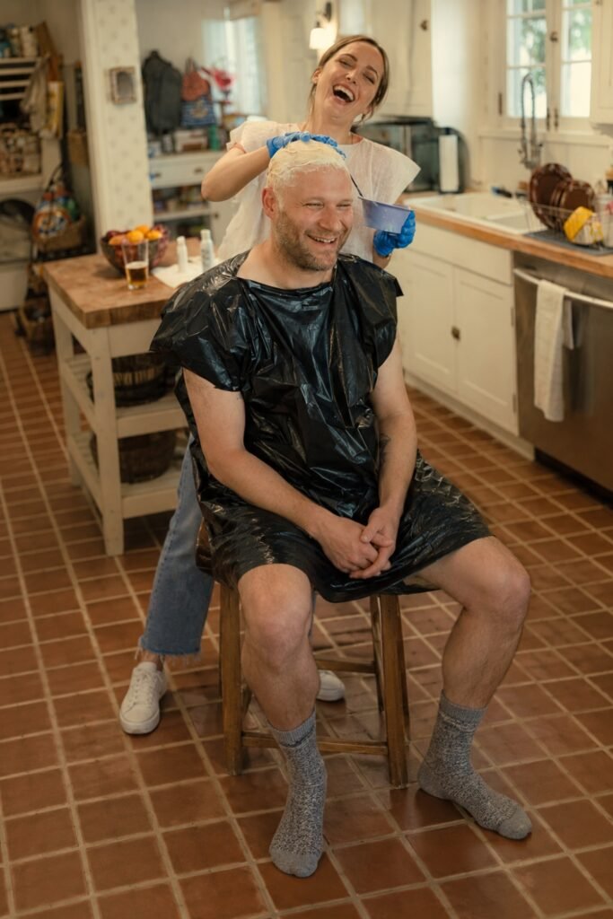 A Bottle of Bleach and a Bottle of Blonde Dye