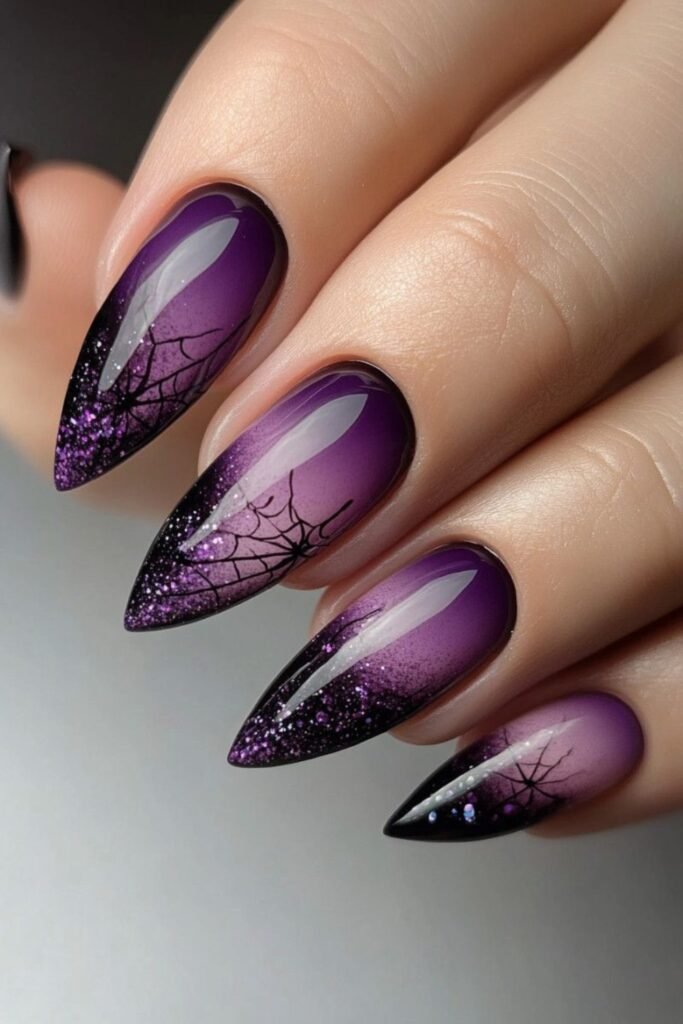 Black-and-Purple Gothic Webs