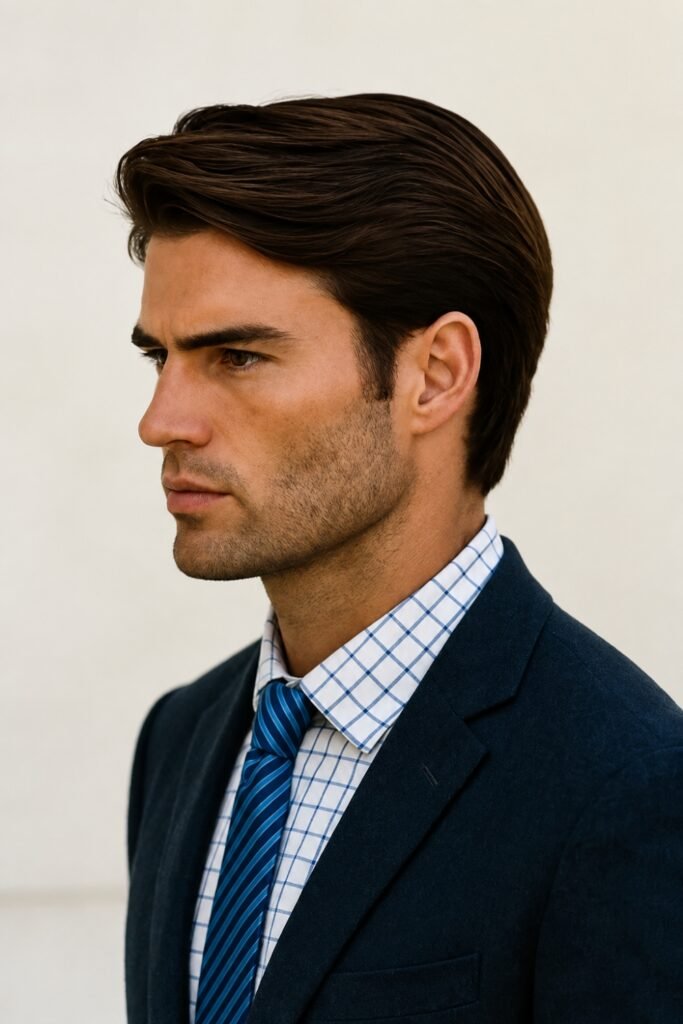 Man in a suit with neat business-casual layers