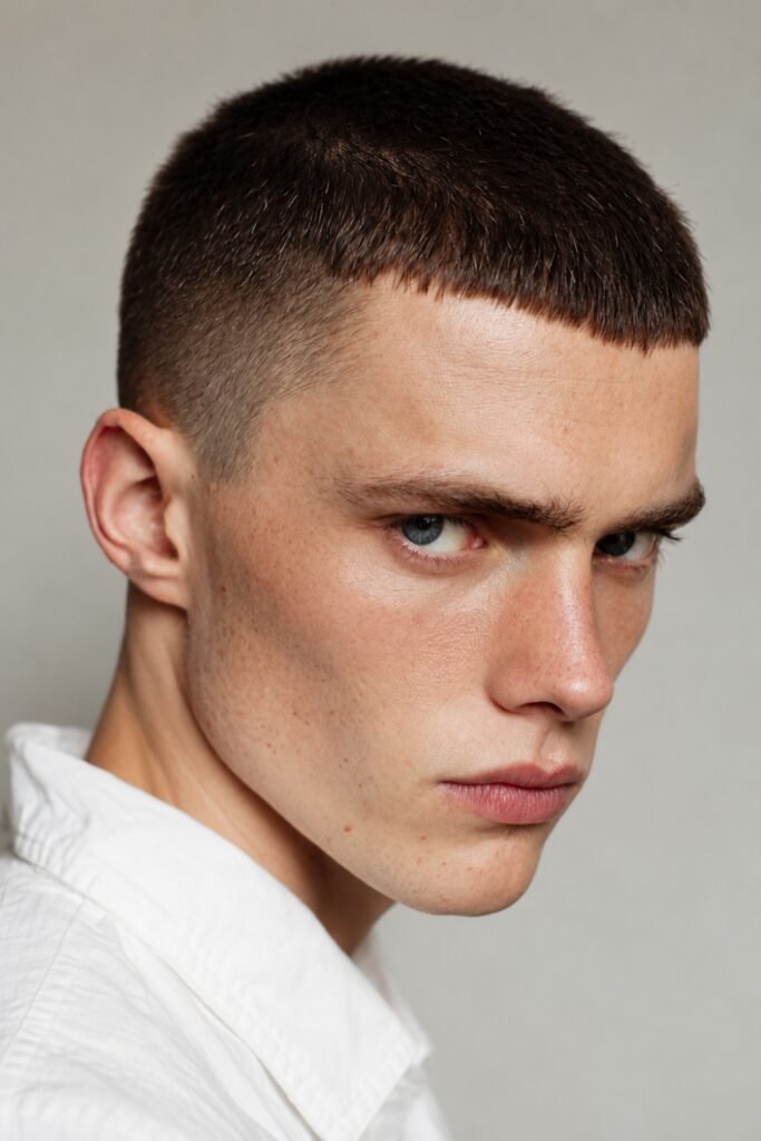 Caesar Cut With Micro Fringe