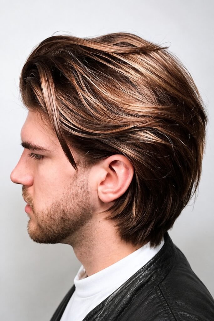 Side view of a classic medium layered cut
