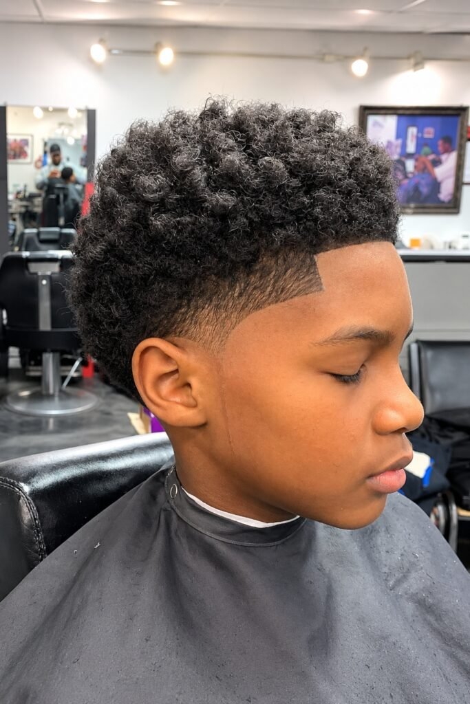 Coil-Defined Afro with Shape-Up