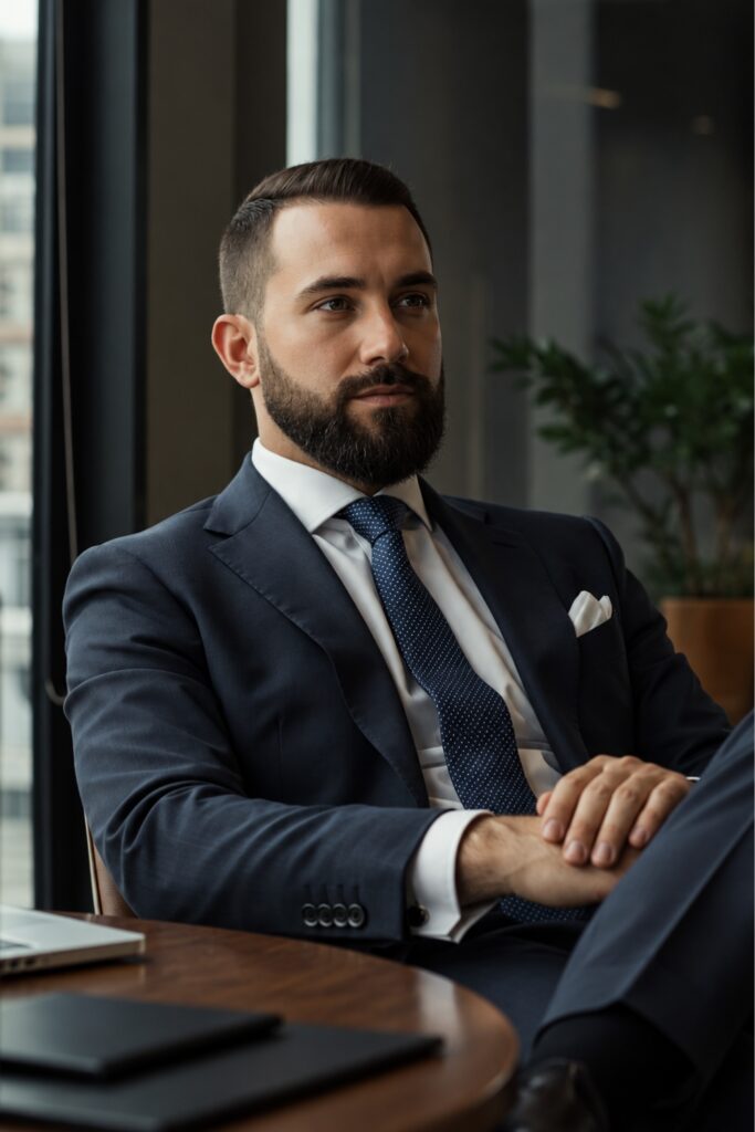 Crew cut with a beard