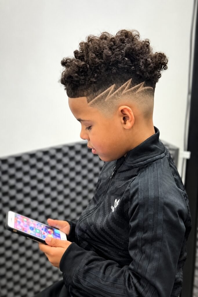 Curly High Top Fade