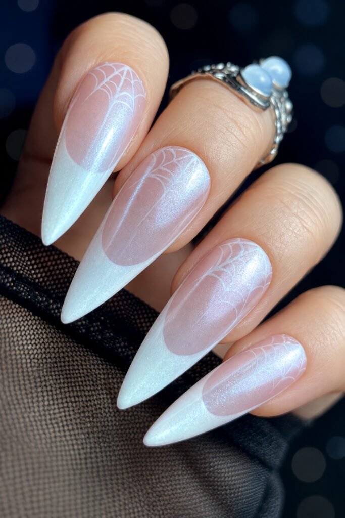 Glazed Spiderweb Nails