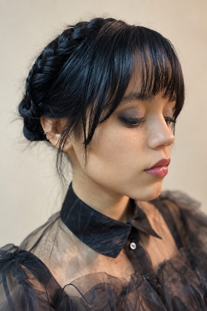Gothic Braided Low Bun