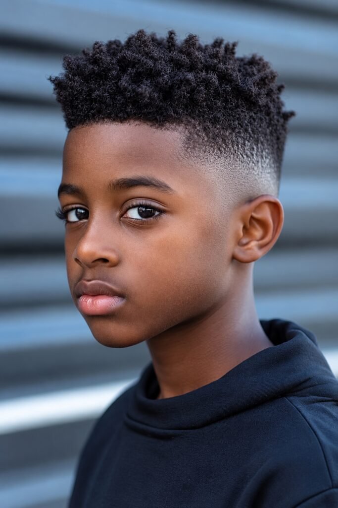 High Fade with Textured Top