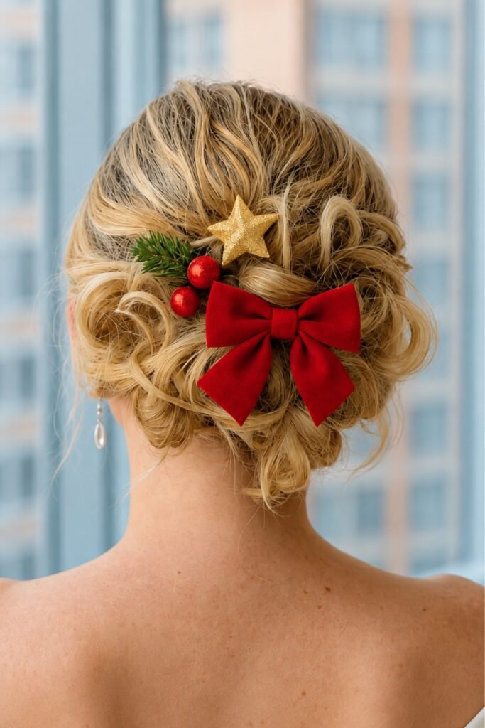 Holiday-Motif Decorative Hair Comb