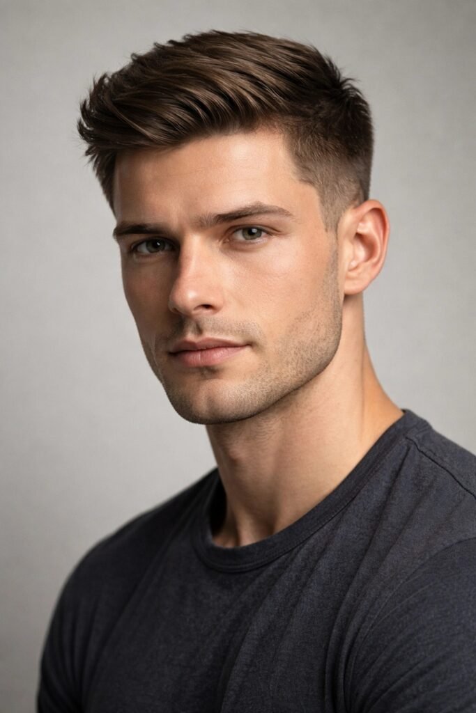 Man with an Ivy League haircut