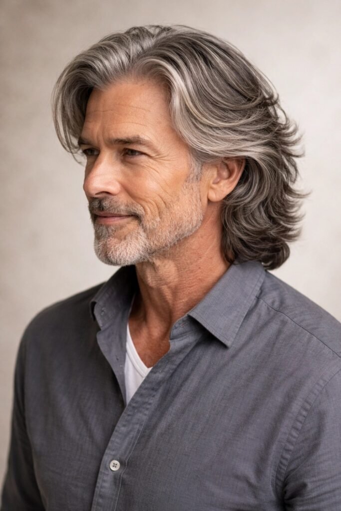 Layered bro flow on a man over 40